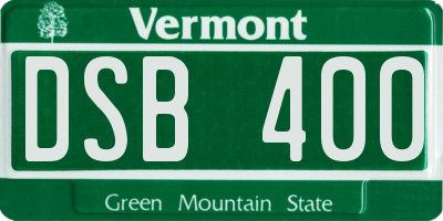 VT license plate DSB400