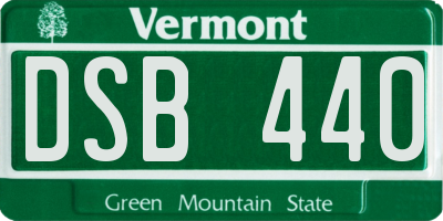 VT license plate DSB440