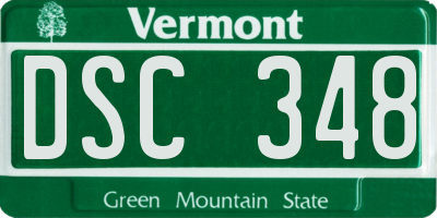 VT license plate DSC348