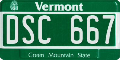 VT license plate DSC667