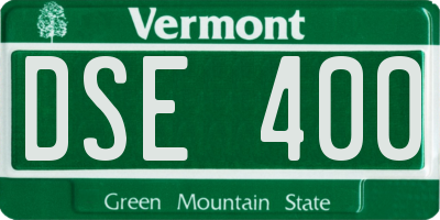VT license plate DSE400