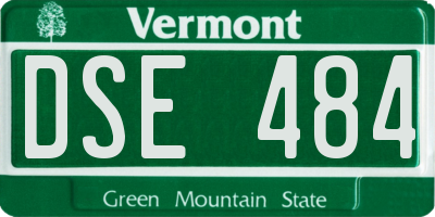 VT license plate DSE484