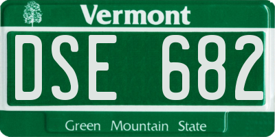 VT license plate DSE682