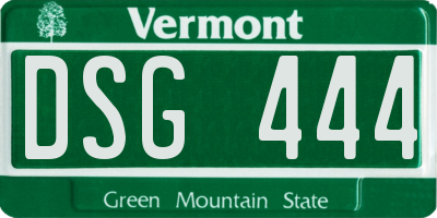 VT license plate DSG444
