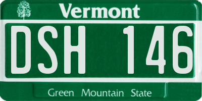 VT license plate DSH146