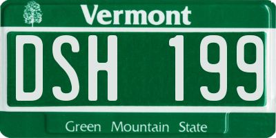 VT license plate DSH199
