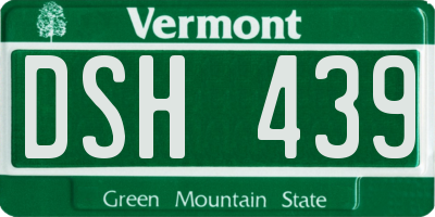 VT license plate DSH439