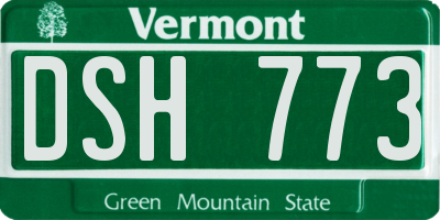 VT license plate DSH773
