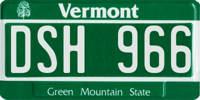 VT license plate DSH966