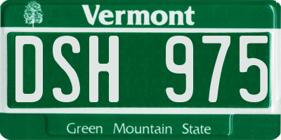 VT license plate DSH975