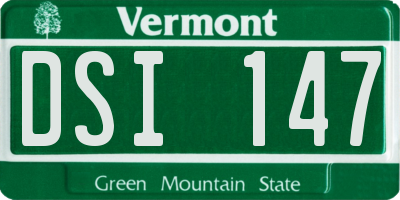VT license plate DSI147