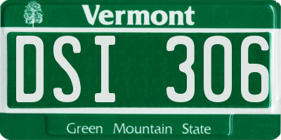 VT license plate DSI306