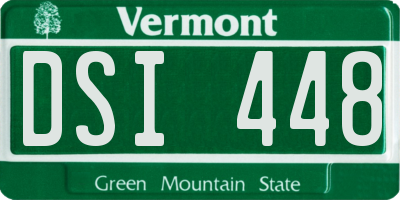 VT license plate DSI448