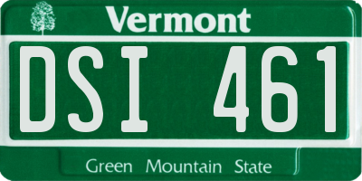 VT license plate DSI461