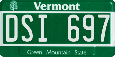 VT license plate DSI697