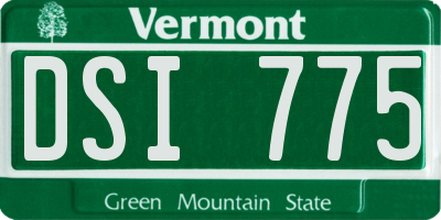 VT license plate DSI775