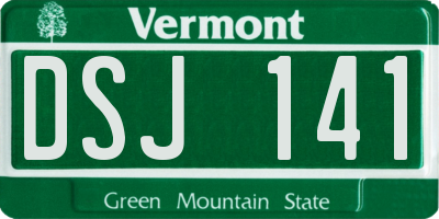 VT license plate DSJ141