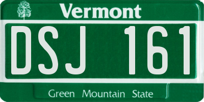 VT license plate DSJ161