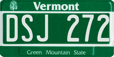 VT license plate DSJ272