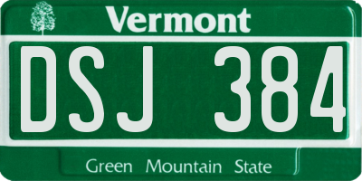 VT license plate DSJ384