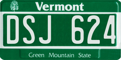 VT license plate DSJ624