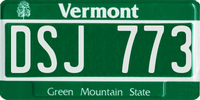 VT license plate DSJ773