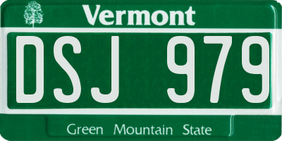 VT license plate DSJ979