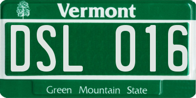 VT license plate DSL016