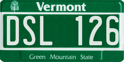 VT license plate DSL126