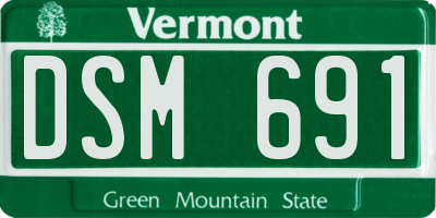 VT license plate DSM691
