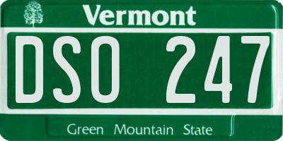 VT license plate DSO247