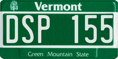 VT license plate DSP155