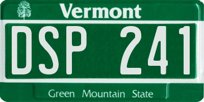 VT license plate DSP241