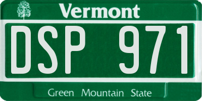 VT license plate DSP971