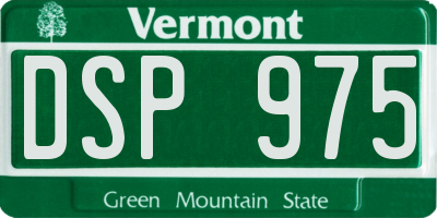 VT license plate DSP975