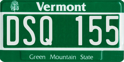 VT license plate DSQ155