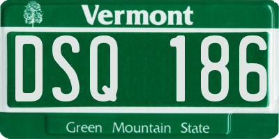 VT license plate DSQ186