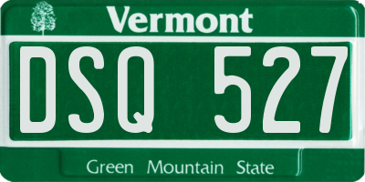 VT license plate DSQ527