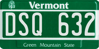 VT license plate DSQ632