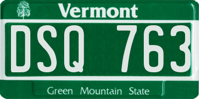 VT license plate DSQ763