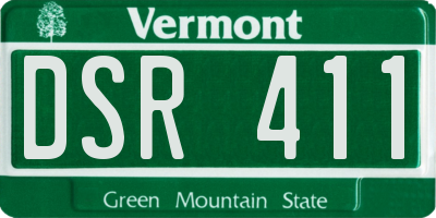 VT license plate DSR411