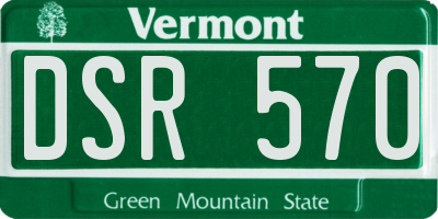 VT license plate DSR570