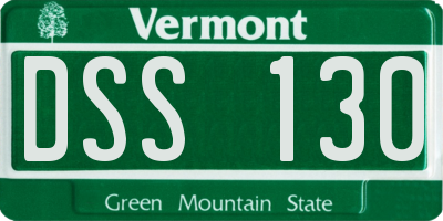 VT license plate DSS130