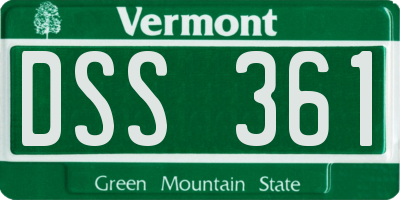 VT license plate DSS361