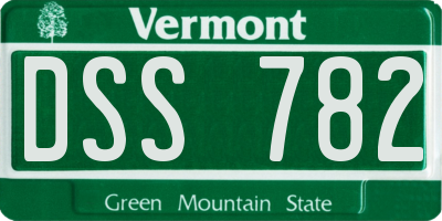 VT license plate DSS782