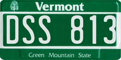 VT license plate DSS813