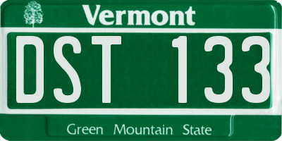 VT license plate DST133