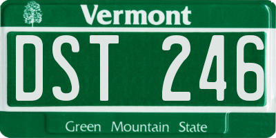 VT license plate DST246