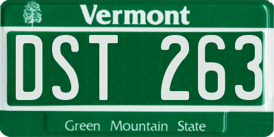 VT license plate DST263