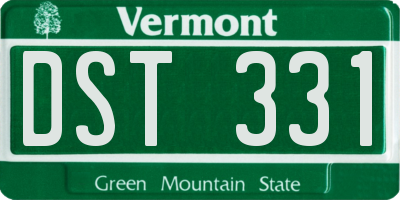 VT license plate DST331